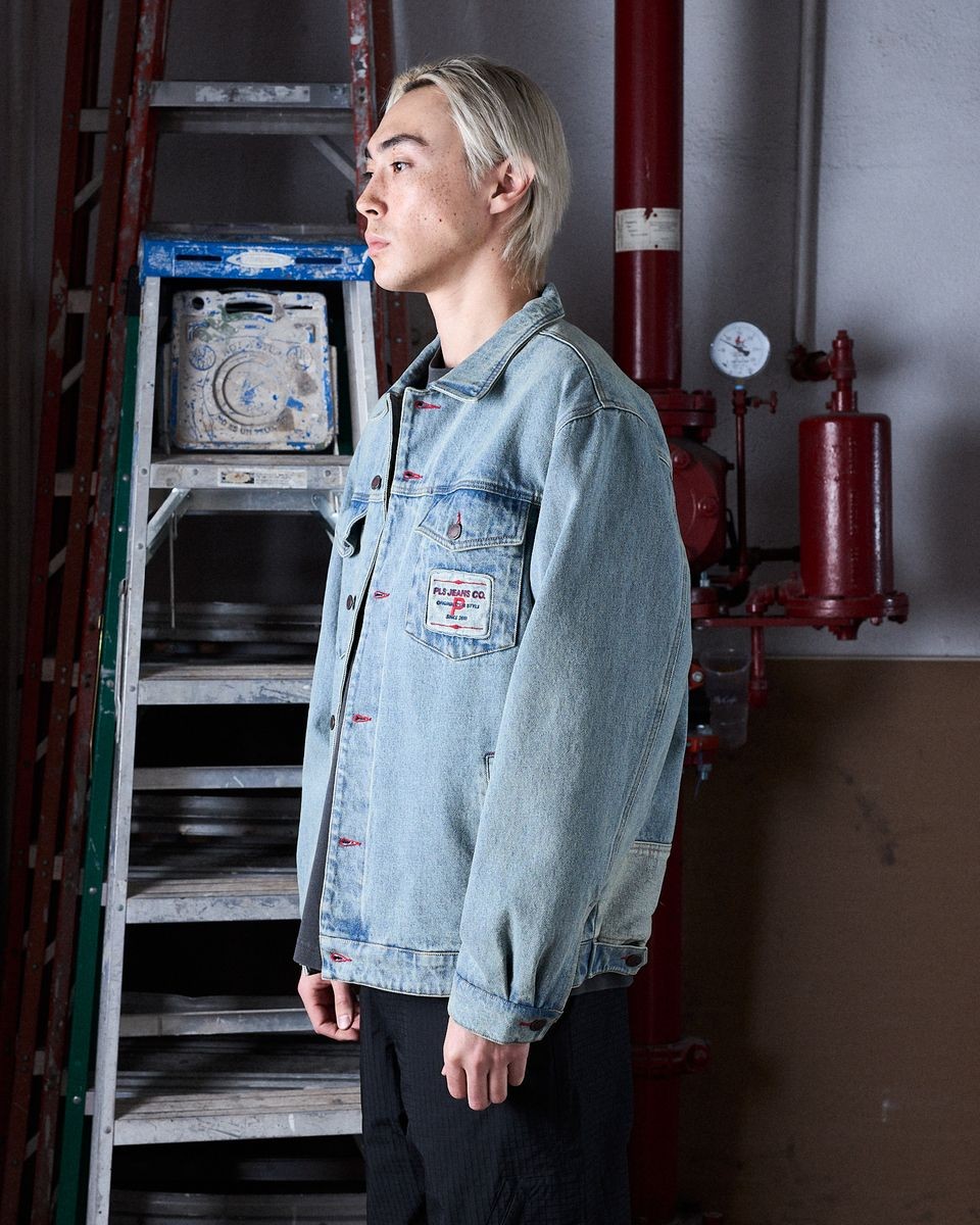 ��PLEASURES/�ץ쥸�㡼����PARK INSULATED DENIM JACKET �ǥ˥ॸ�㥱�å� / INDIGO