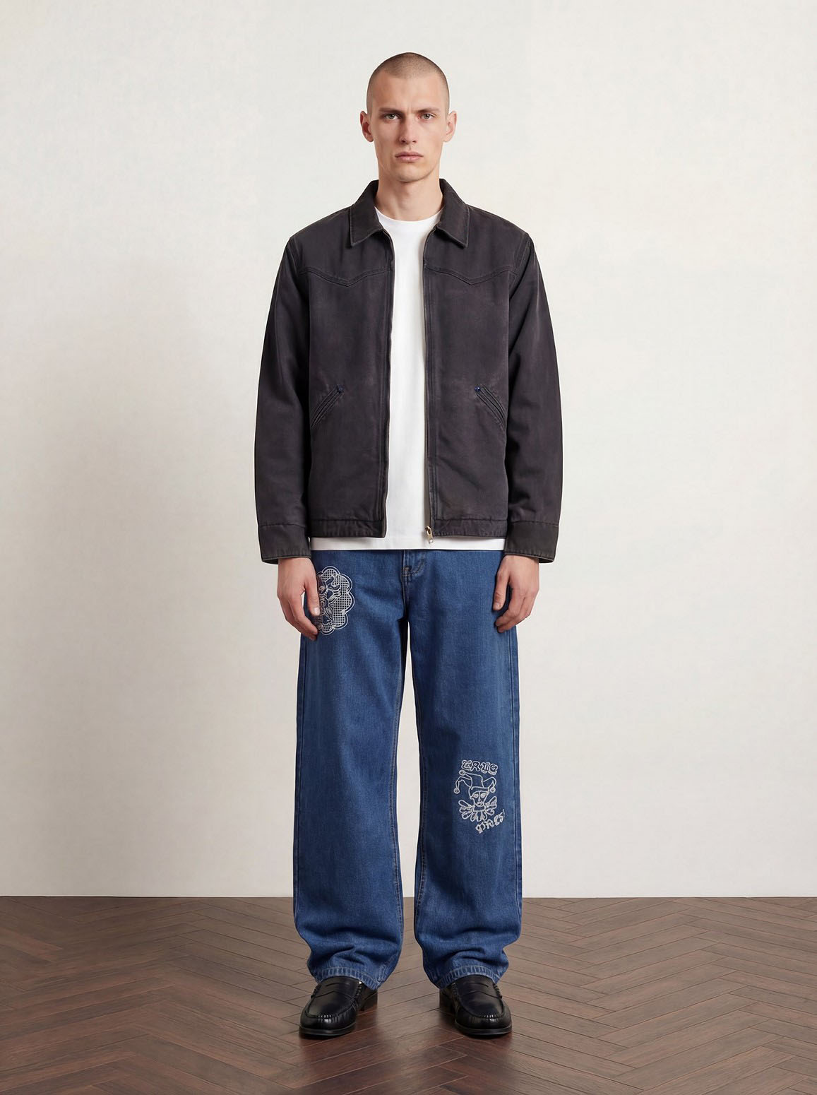 ��PAS DE MER/�ѥɥ����LEOPARD JACKET ���㥱�å� / BLACK