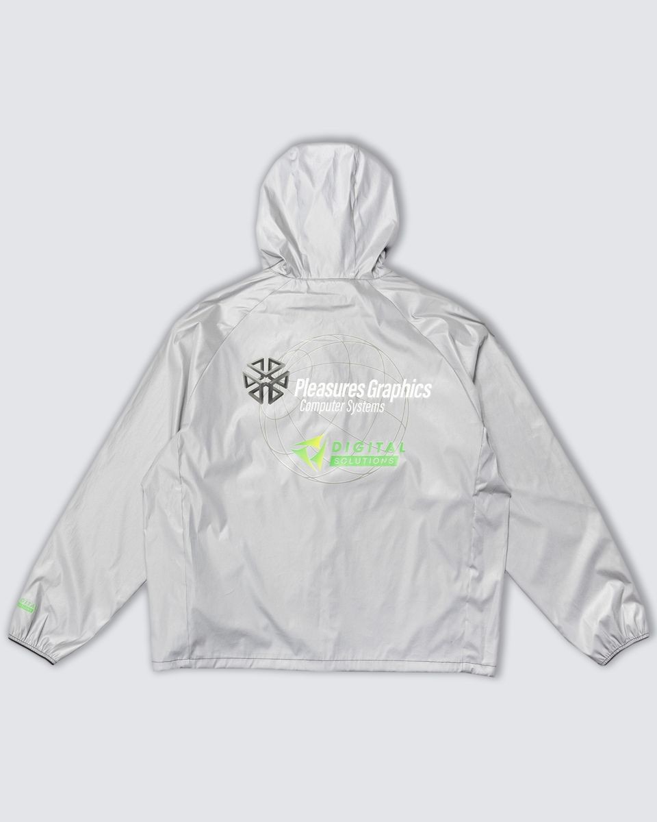 ��PLEASURES/�ץ쥸�㡼����SYSTEM REFLECTIVE JACKET ������ɥ֥졼���� / 3M