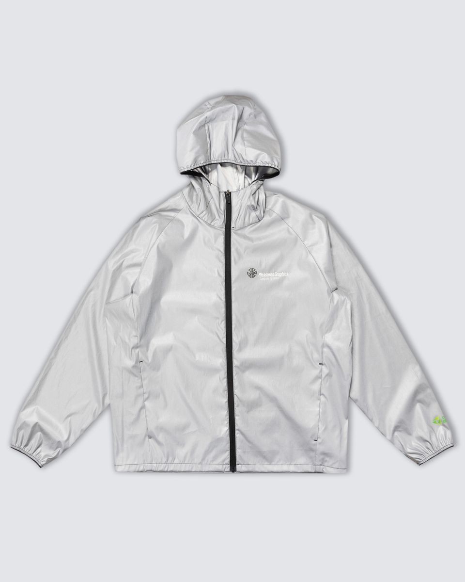 ��PLEASURES/�ץ쥸�㡼����SYSTEM REFLECTIVE JACKET ������ɥ֥졼���� / 3M