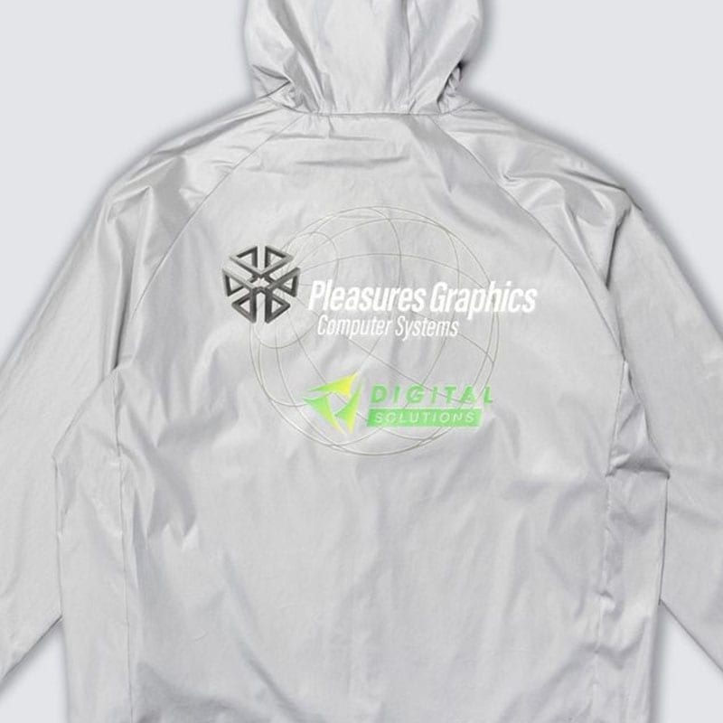 ��PLEASURES/�ץ쥸�㡼����SYSTEM REFLECTIVE JACKET ������ɥ֥졼���� / 3M
