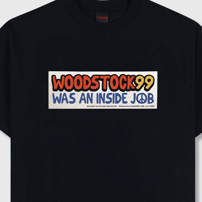 ��PLEASURES/�ץ쥸�㡼����INSIDE JOB T-SHIRT T����� / BLACK