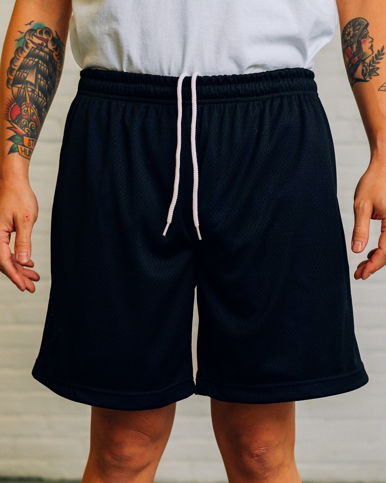 RAISED BY WOLVES/쥤ɥХ֥TWO-TONE MESH SHORTS 硼ȥѥ / BLACK/PURPLE