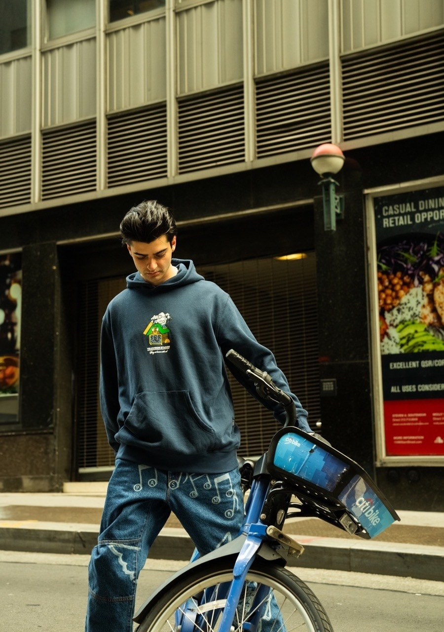 ��PAS DE MER/�ѥɥ����TV STUDIOS HOODY �ѡ����� / BLUE NAVY �ͥ��ӡ�