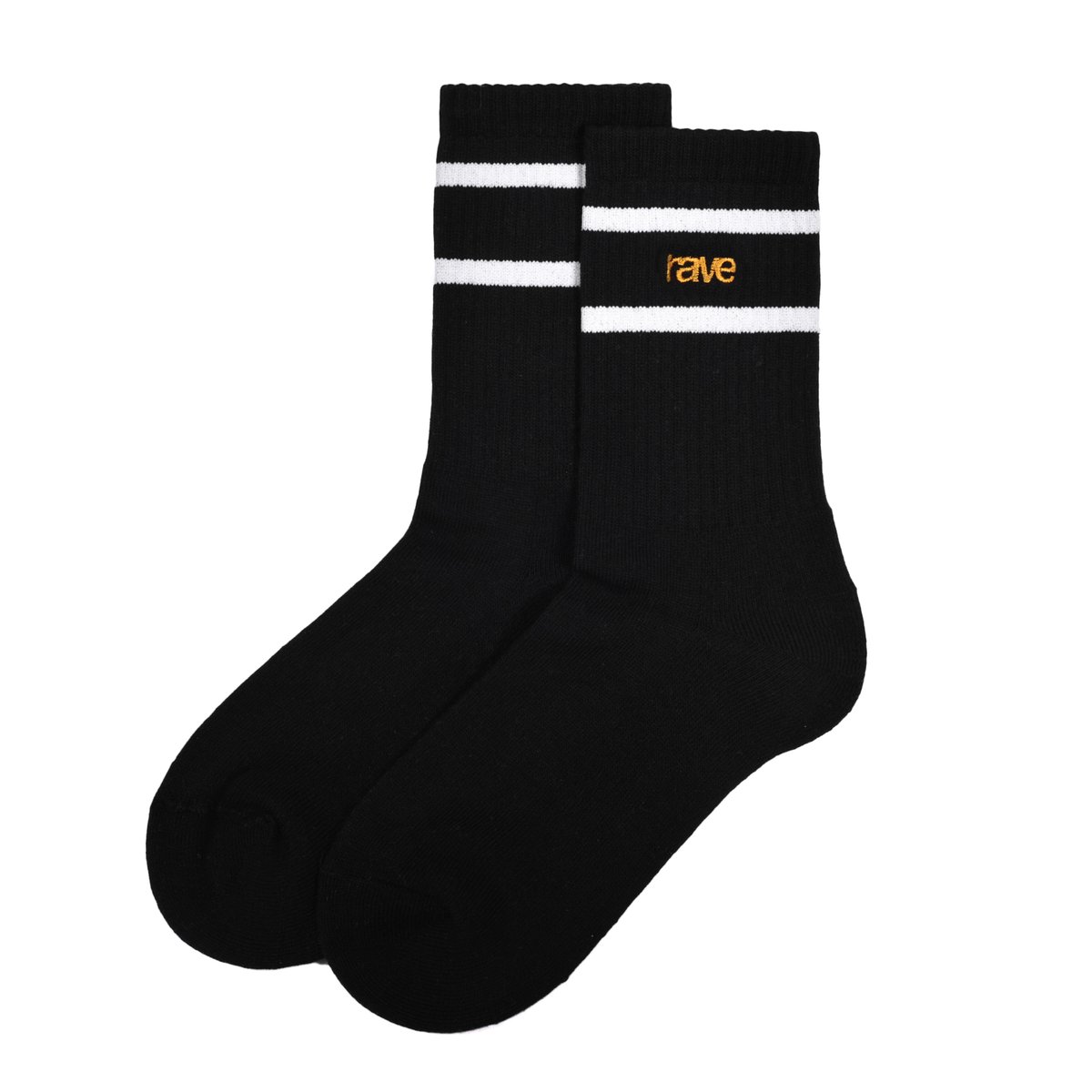 ��RAVE SKATEBOARDS/�쥤�֥������ȥܡ��ɡ�RAVE LOGO SOCKS (PACK OF 3 PAIRS) ���å��� / BLACK �֥�å� ��