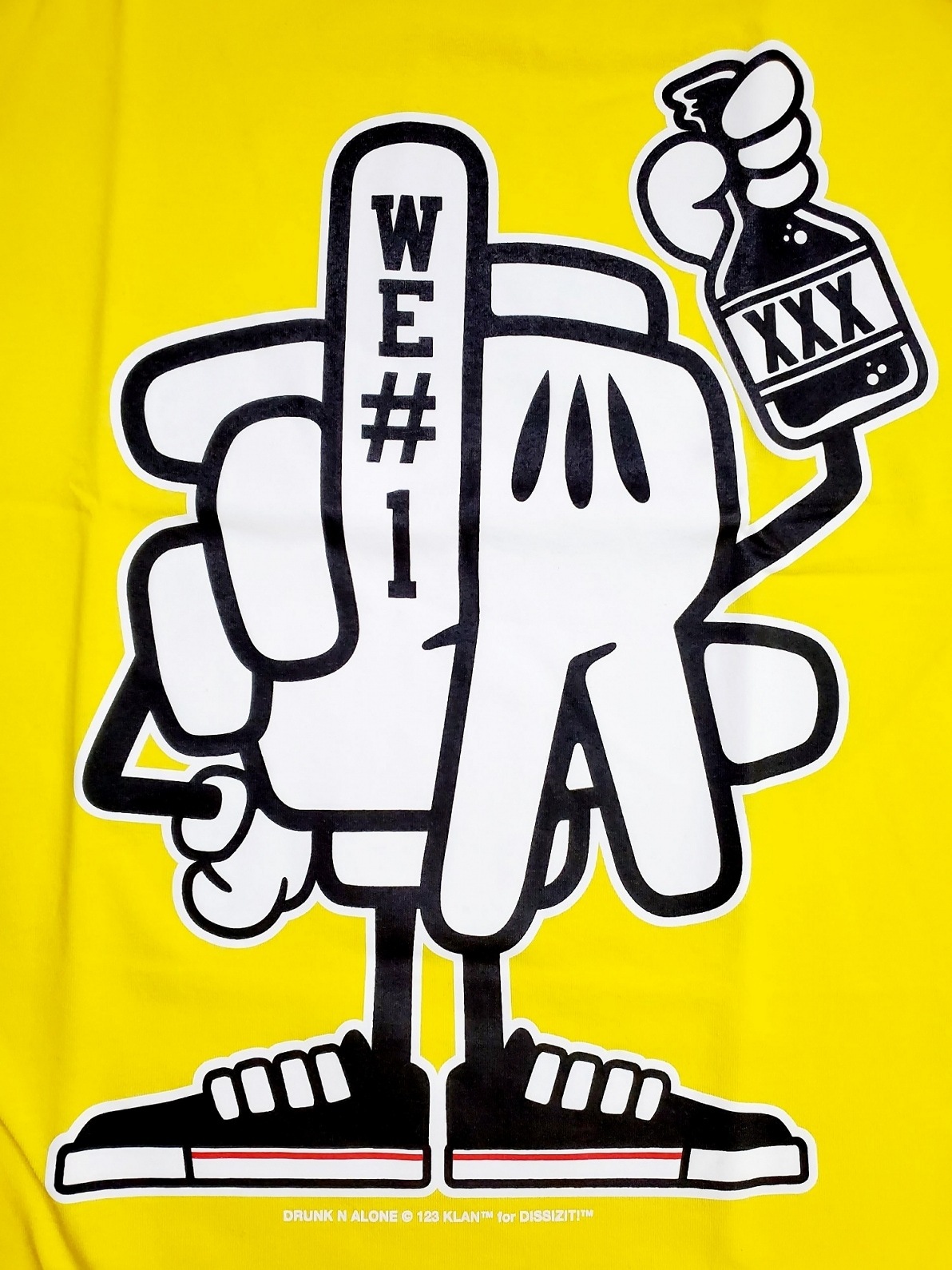 ��DISSIZIT/�ǥ����������åȡ�DRUNK AND ALONE TEE T����� / YELLOW ��������