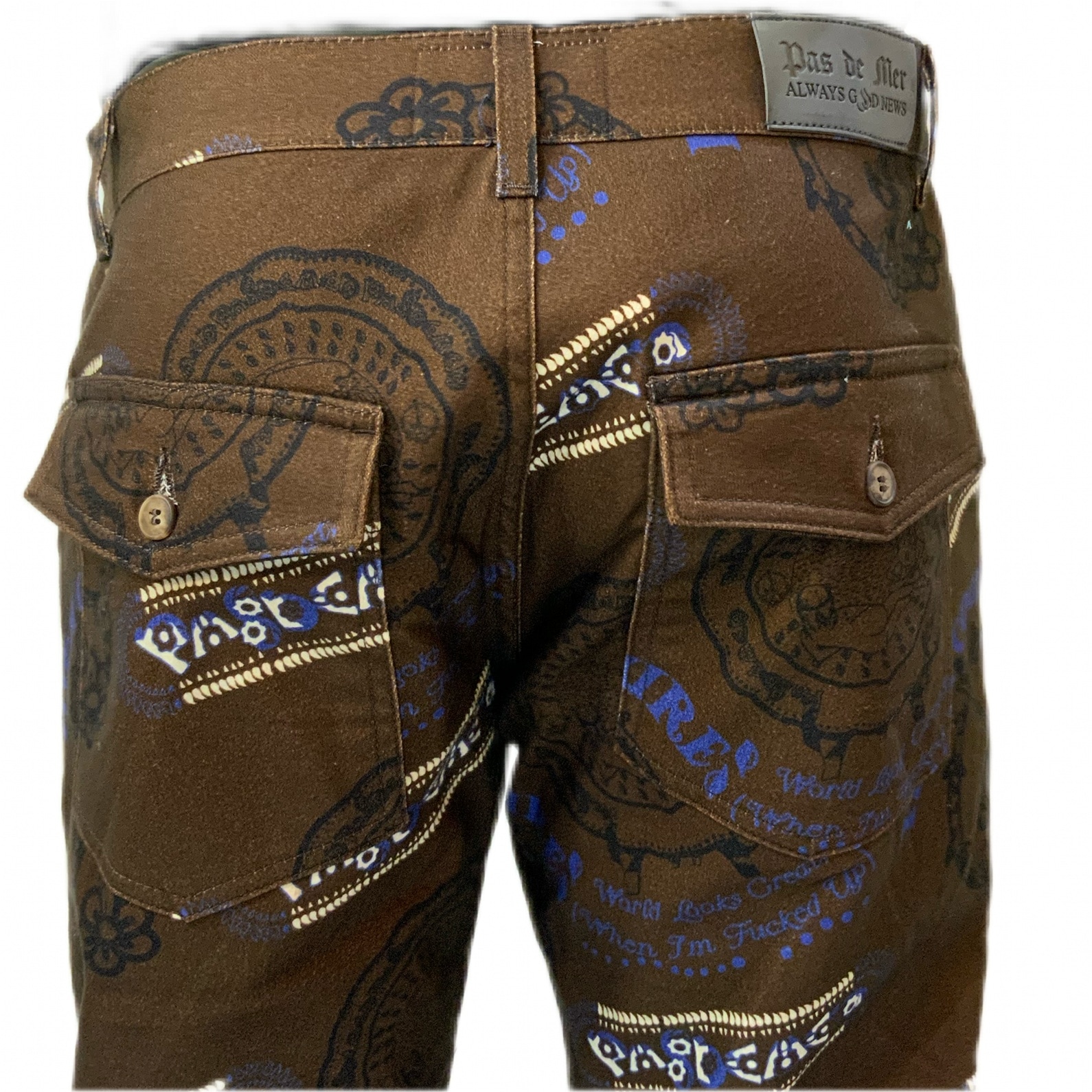 ��PAS DE MER/�ѥɥ����WORLD LOOKS GREAT PANTS �ѥ�� / BROWN �֥饦��