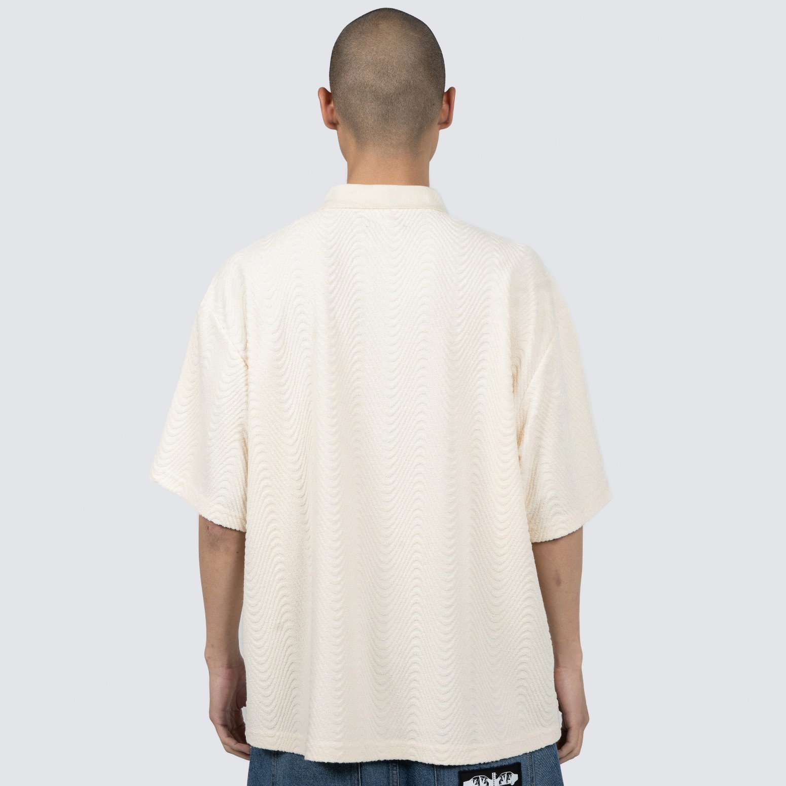 ��PLEASURES/�ץ쥸�㡼����ZEN TERRY BOXY POLO �ݥ������ / OFF WHITE