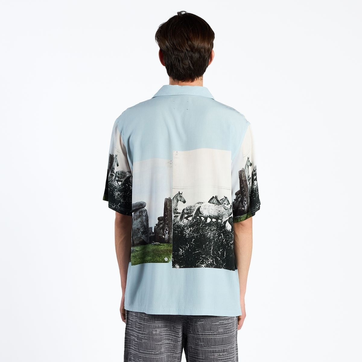 PLEASURES/ץ쥸㡼STONE HORSE BUTTON DOWN Ⱦµ / POWDER BLUE