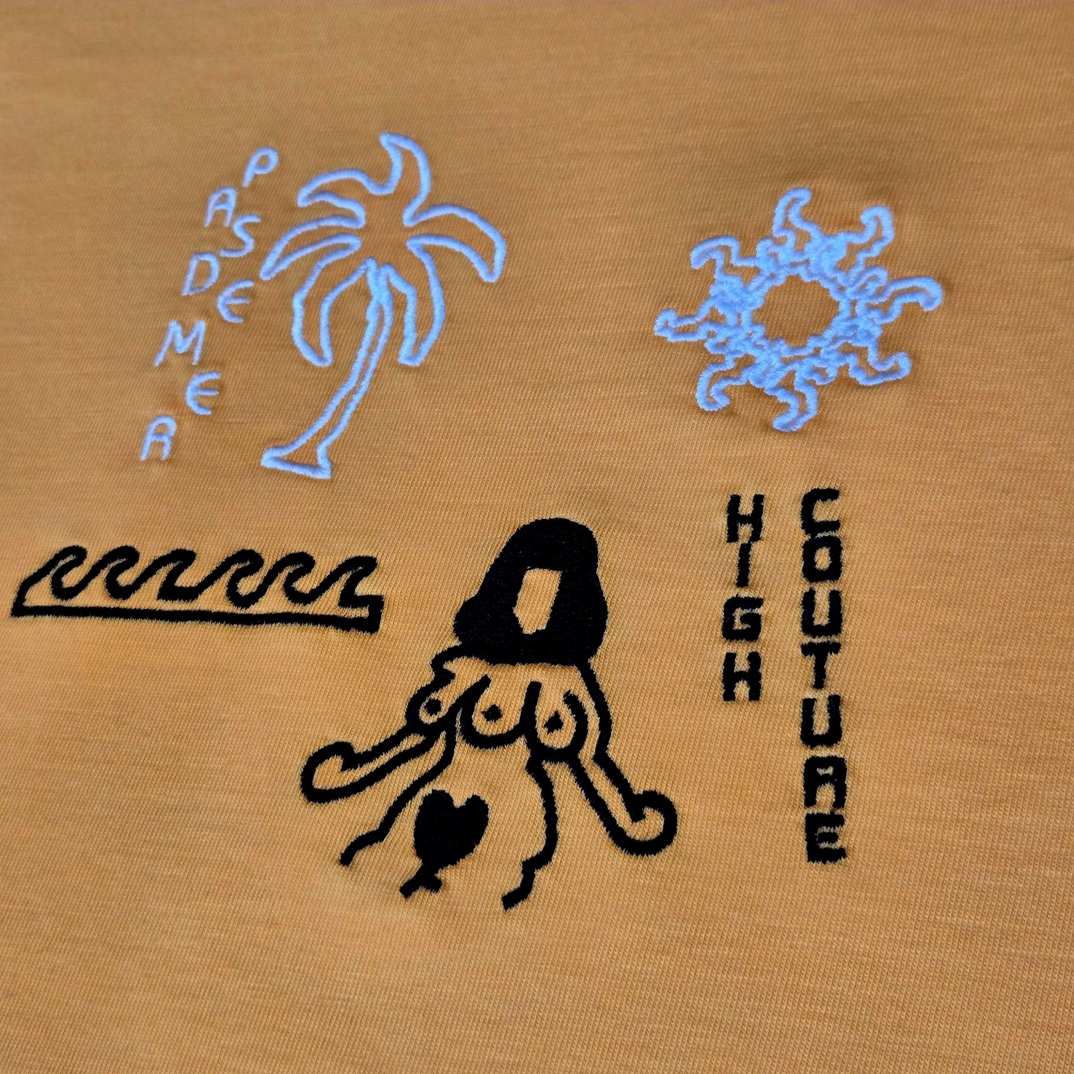 ��PAS DE MER/�ѥɥ����POSTCARD T-SHIRT T����� / ORANGE