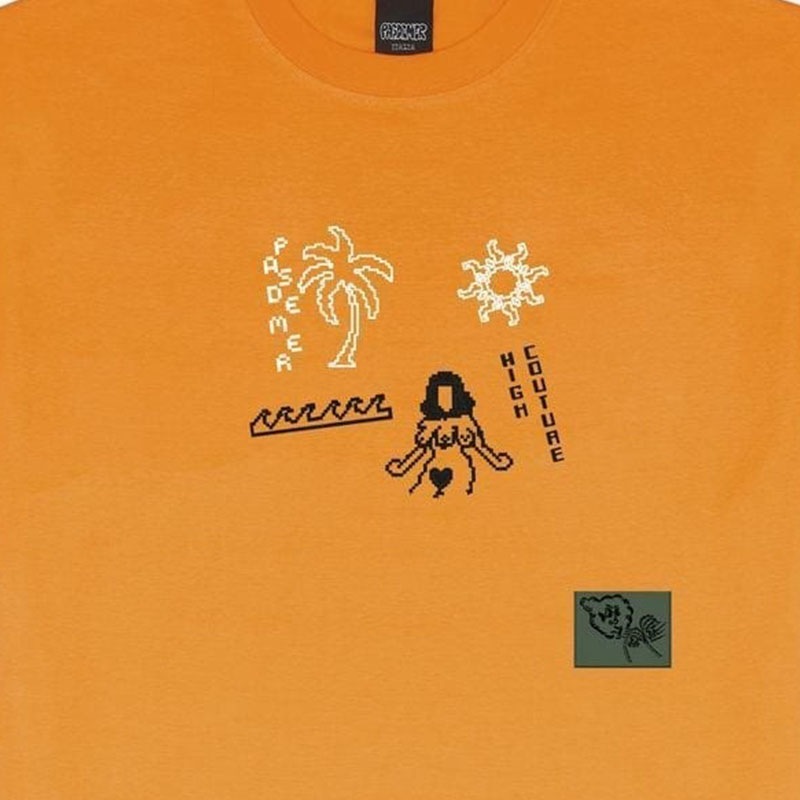��PAS DE MER/�ѥɥ����POSTCARD T-SHIRT T����� / ORANGE