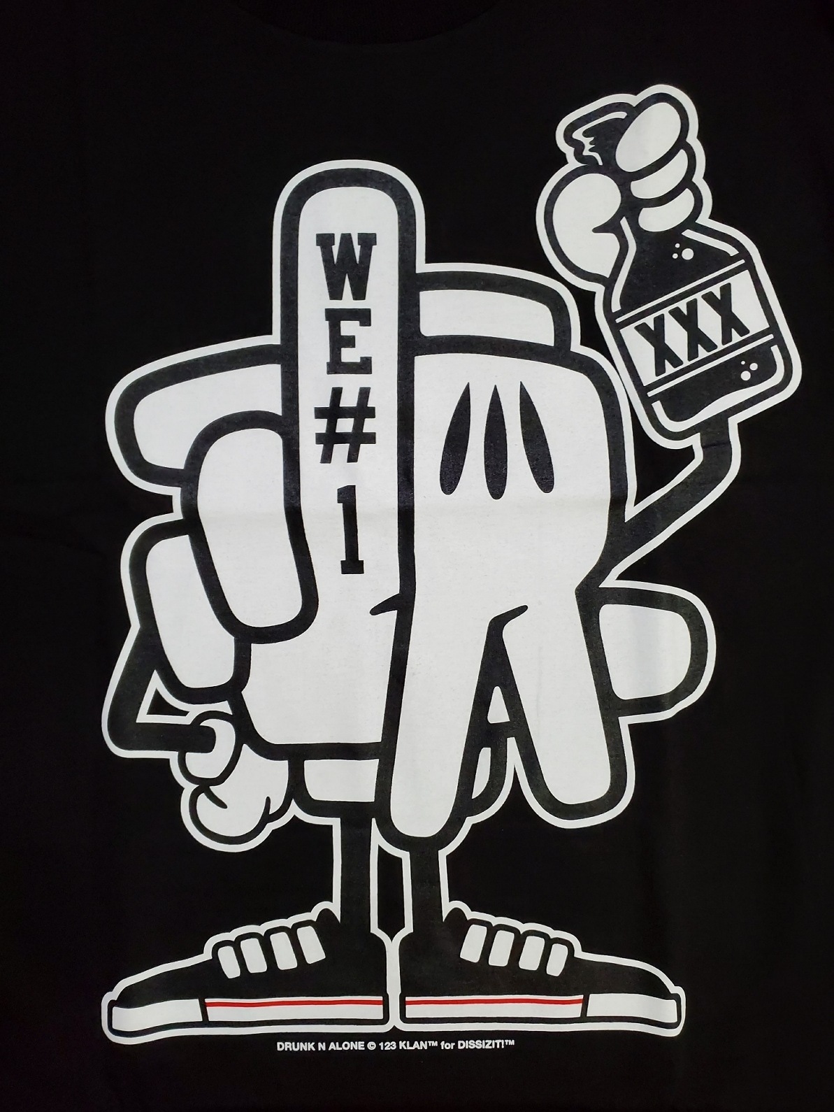 ��DISSIZIT/�ǥ����������åȡ�DRUNK AND ALONE TEE T����� / BLACK �֥�å�