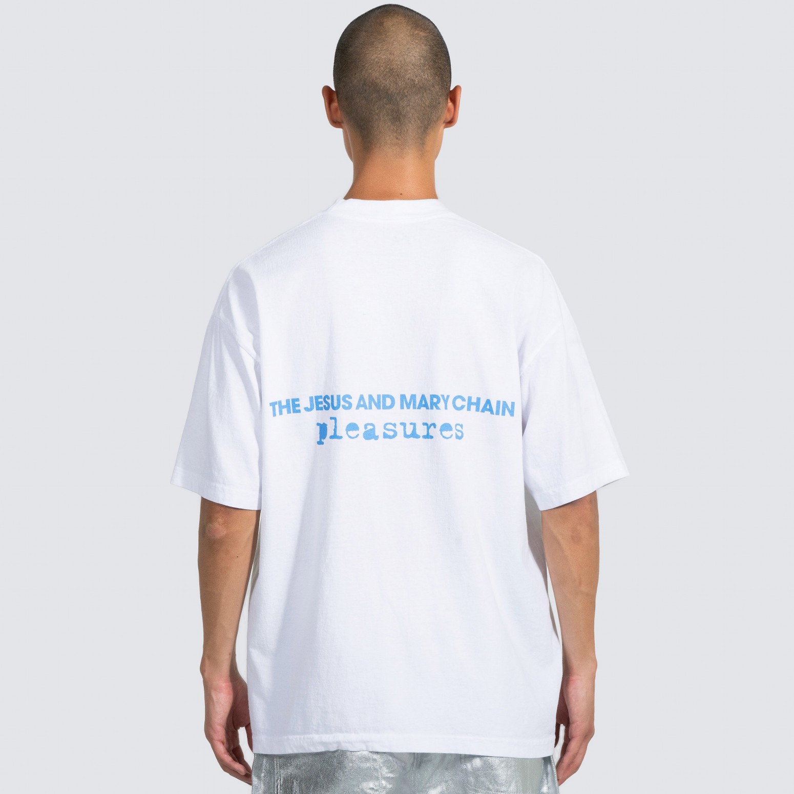 PLEASURES/ץ쥸㡼THE JESUS AND MARY CHAIN CROSS T-SHIRT T / WHITE