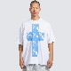 PLEASURES/ץ쥸㡼THE JESUS AND MARY CHAIN CROSS T-SHIRT T / WHITE