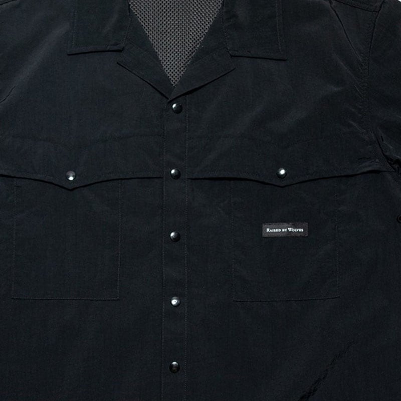 RAISED BY WOLVES/쥤ɥХ֥ADVENTURE SHIRT Ⱦµ / BLACK