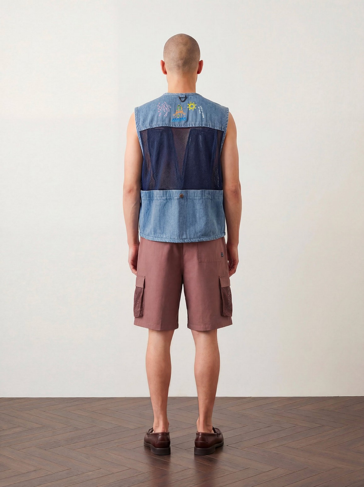 ��PAS DE MER/�ѥɥ����POSTCARD VEST �٥��� / BLUE
