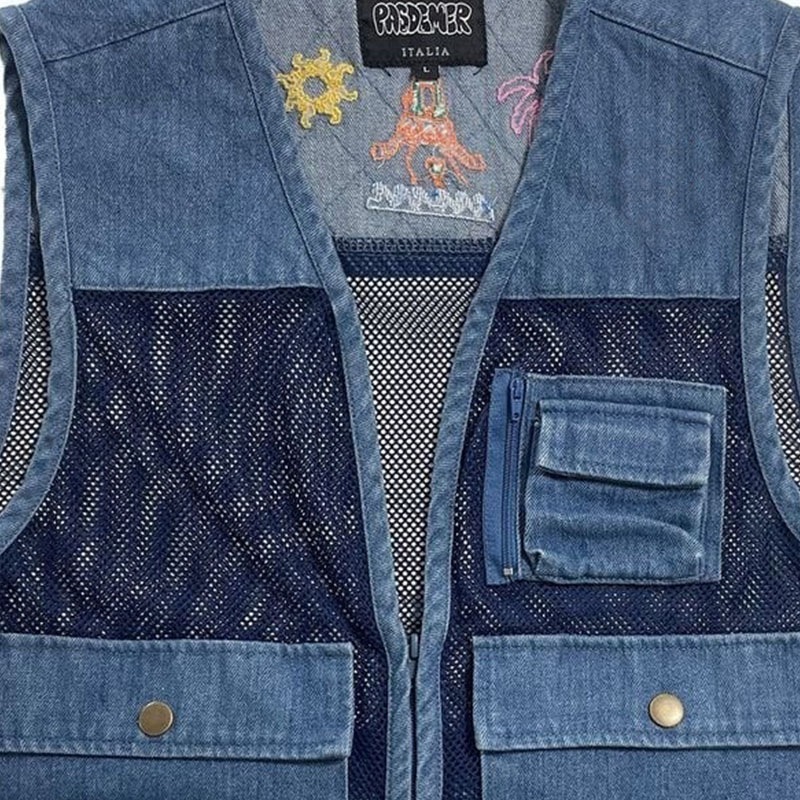 ��PAS DE MER/�ѥɥ����POSTCARD VEST �٥��� / BLUE