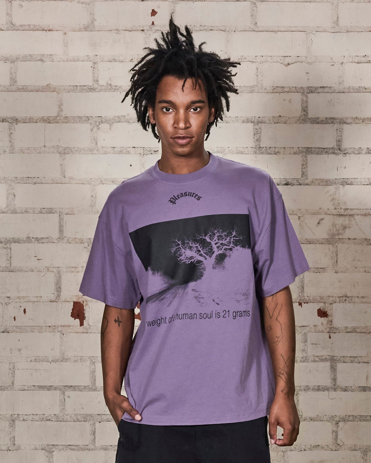 ��PLEASURES/�ץ쥸�㡼����SOUL T-SHIRT T����� / PLUM