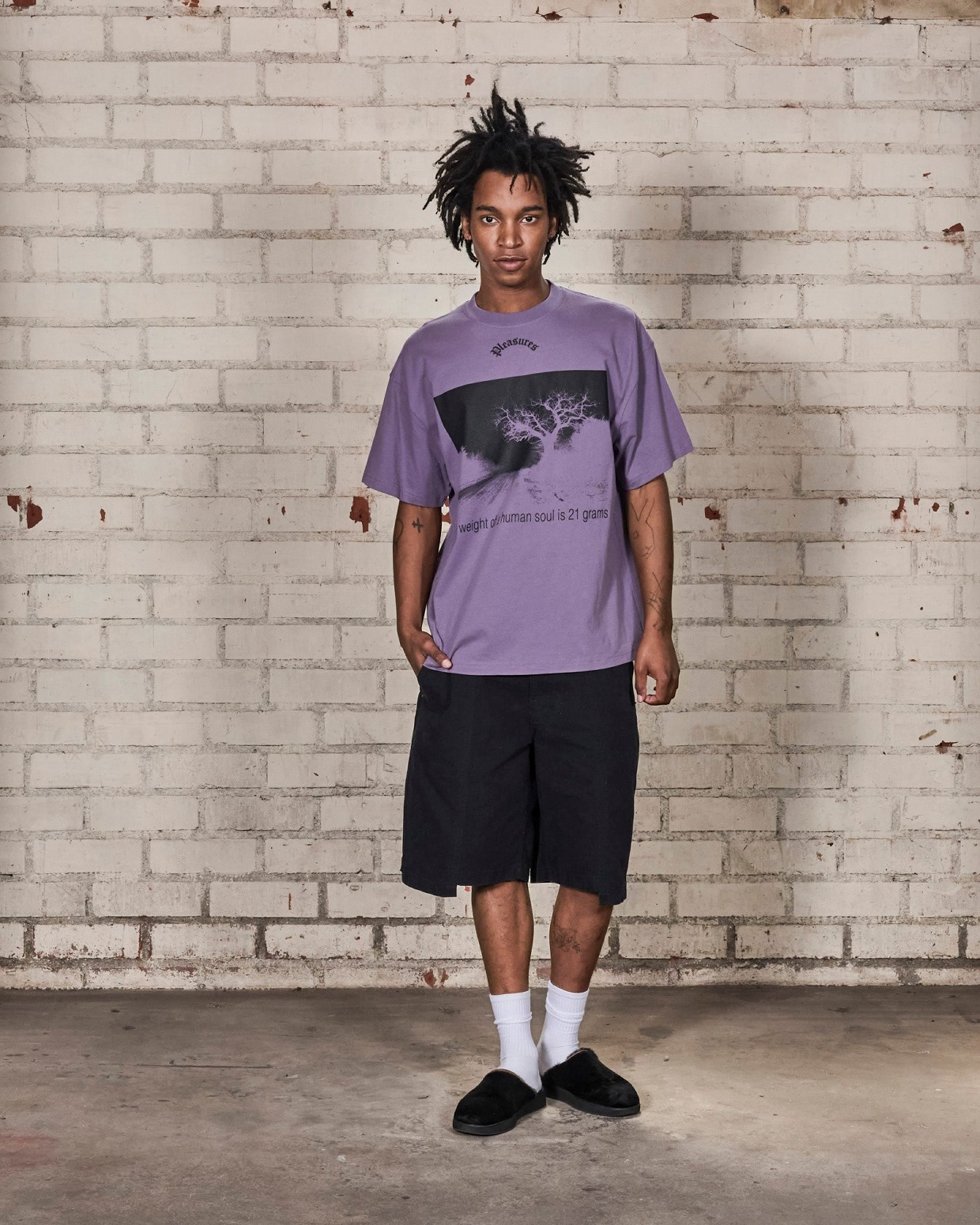 ��PLEASURES/�ץ쥸�㡼����SOUL T-SHIRT T����� / PLUM