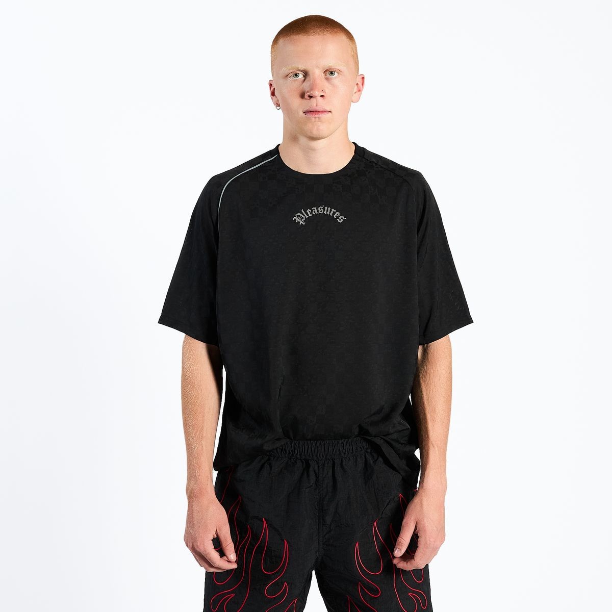 PLEASURES/ץ쥸㡼LATE SPORT SHIRT T / BLACK
