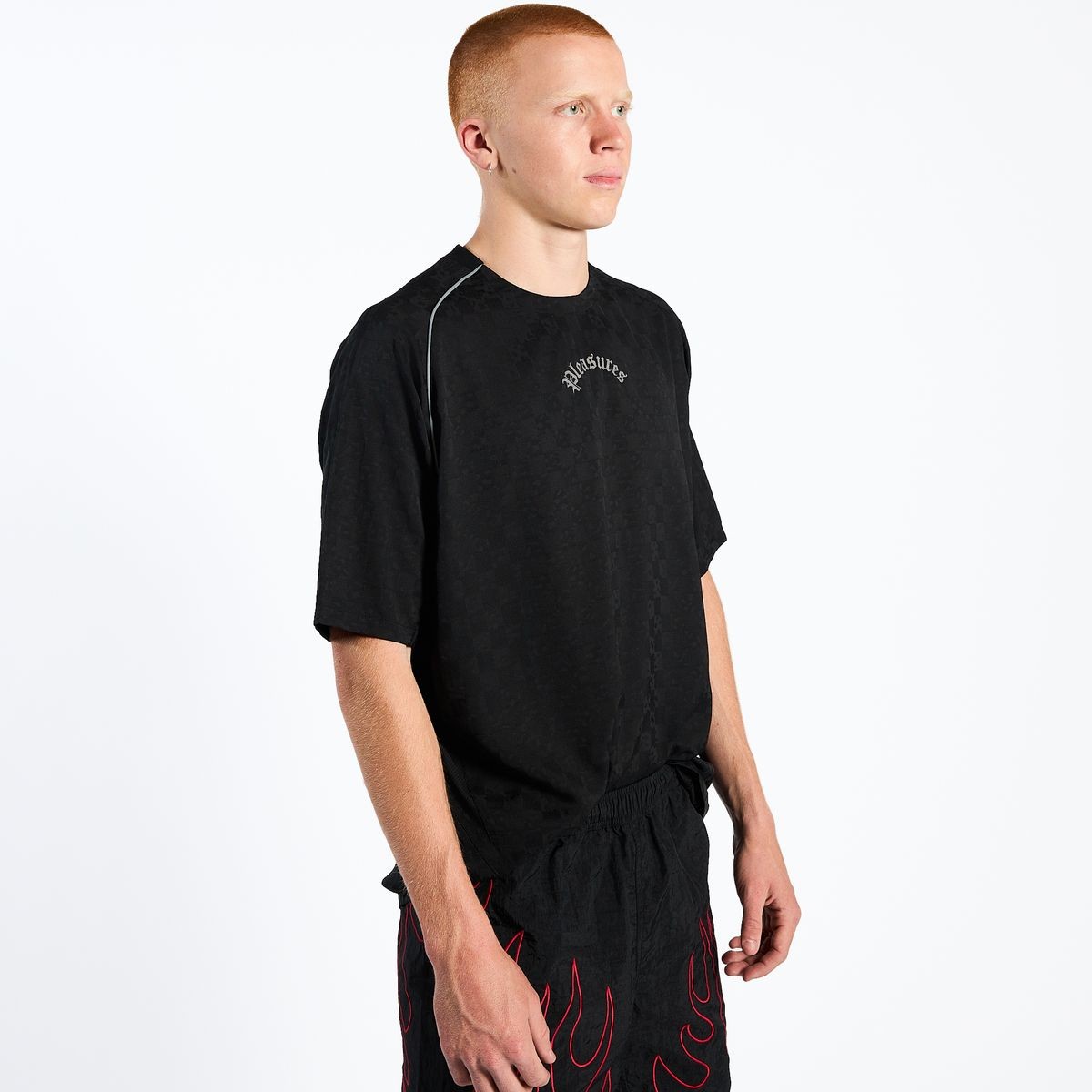 PLEASURES/ץ쥸㡼LATE SPORT SHIRT T / BLACK
