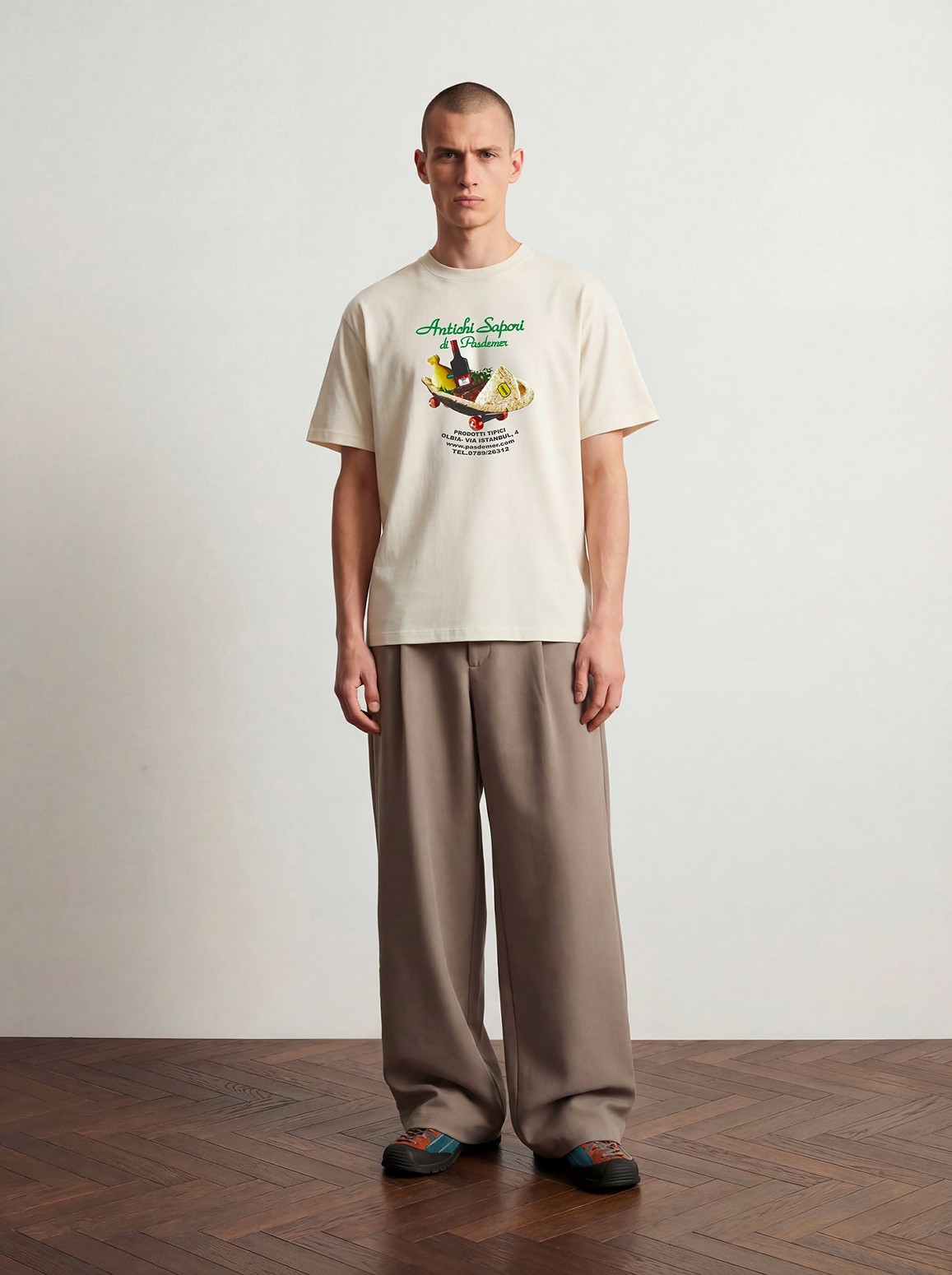 ��PAS DE MER/�ѥɥ����PRODOTTI TIPICI T-SHIRT T����� / CREAM