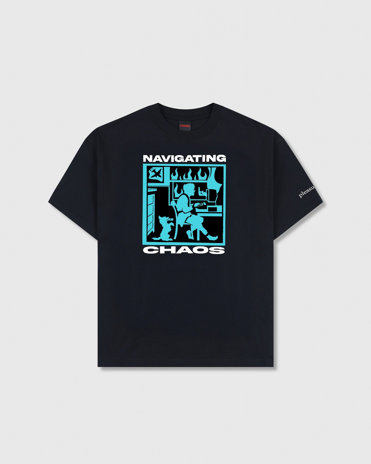 ��PLEASURES/�ץ쥸�㡼����NAVIGATE T-SHIRT T����� / BLACK