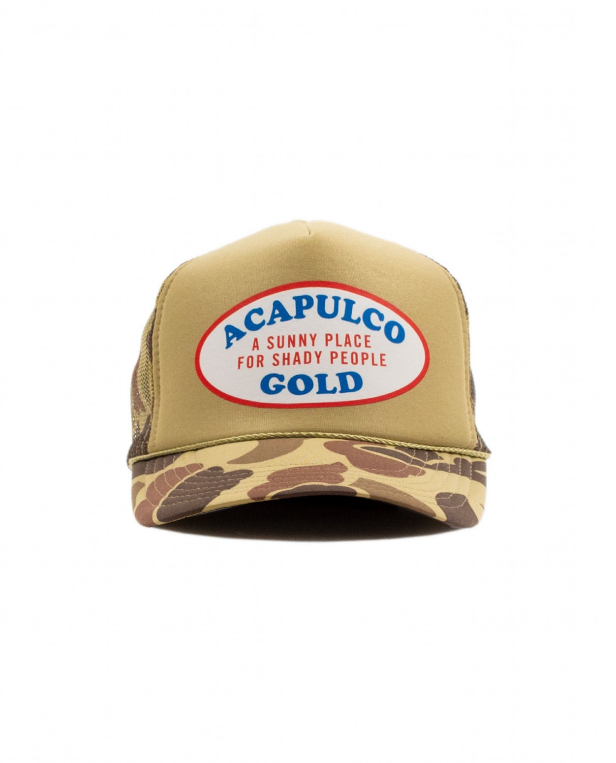 ACAPULCO GOLD/ץ륳 ɡOVAL LOGO TRUCKER CAP å / CAMO