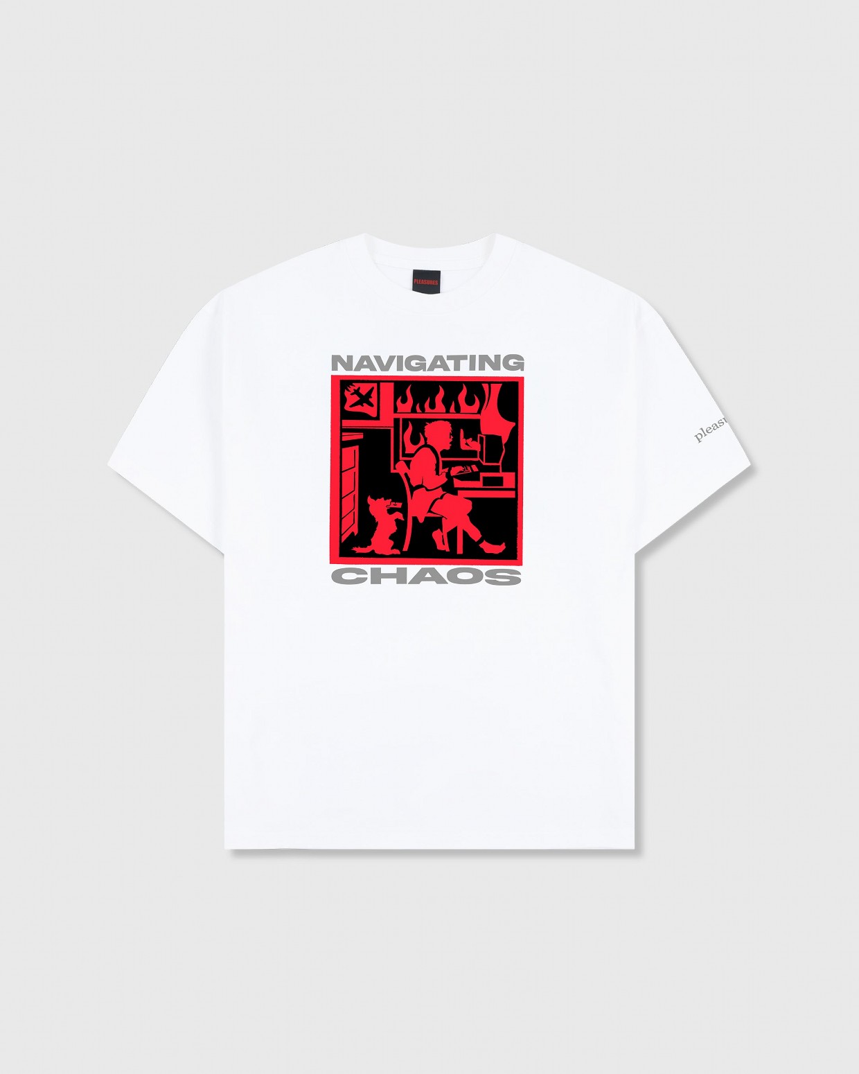 ��PLEASURES/�ץ쥸�㡼����NAVIGATE T-SHIRT T����� / WHITE