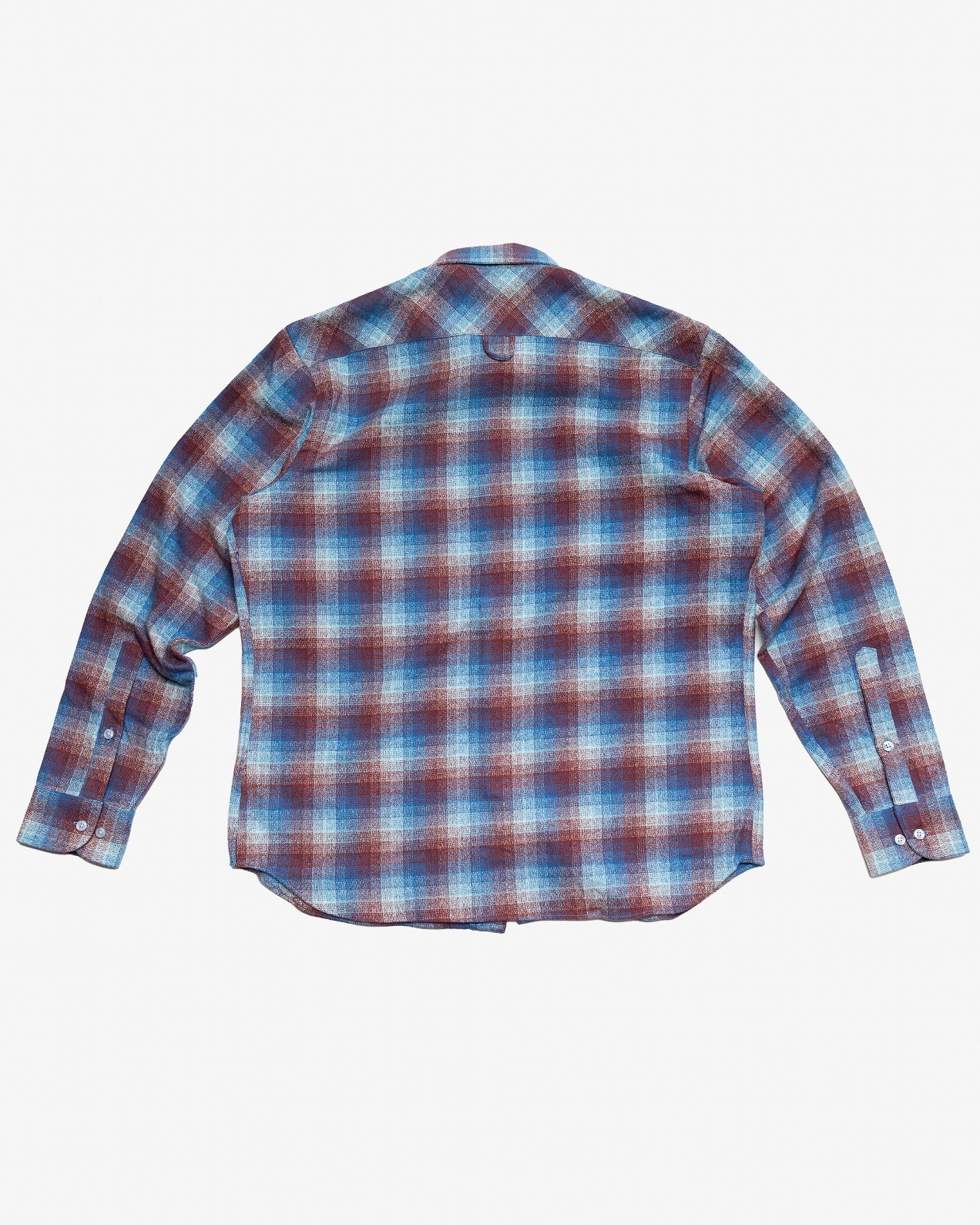 RAISED BY WOLVES/쥤ɥХ֥PLAID FLANNEL SHIRT Ĺµ / DUSTY BLUE