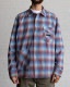 RAISED BY WOLVES/쥤ɥХ֥PLAID FLANNEL SHIRT Ĺµ / DUSTY BLUE