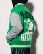 PLEASURES/ץ쥸㡼SMOKE KNITTED VARSITY JACKET Сƥ㥱å / GREEN