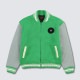 PLEASURES/ץ쥸㡼SMOKE KNITTED VARSITY JACKET Сƥ㥱å / GREEN