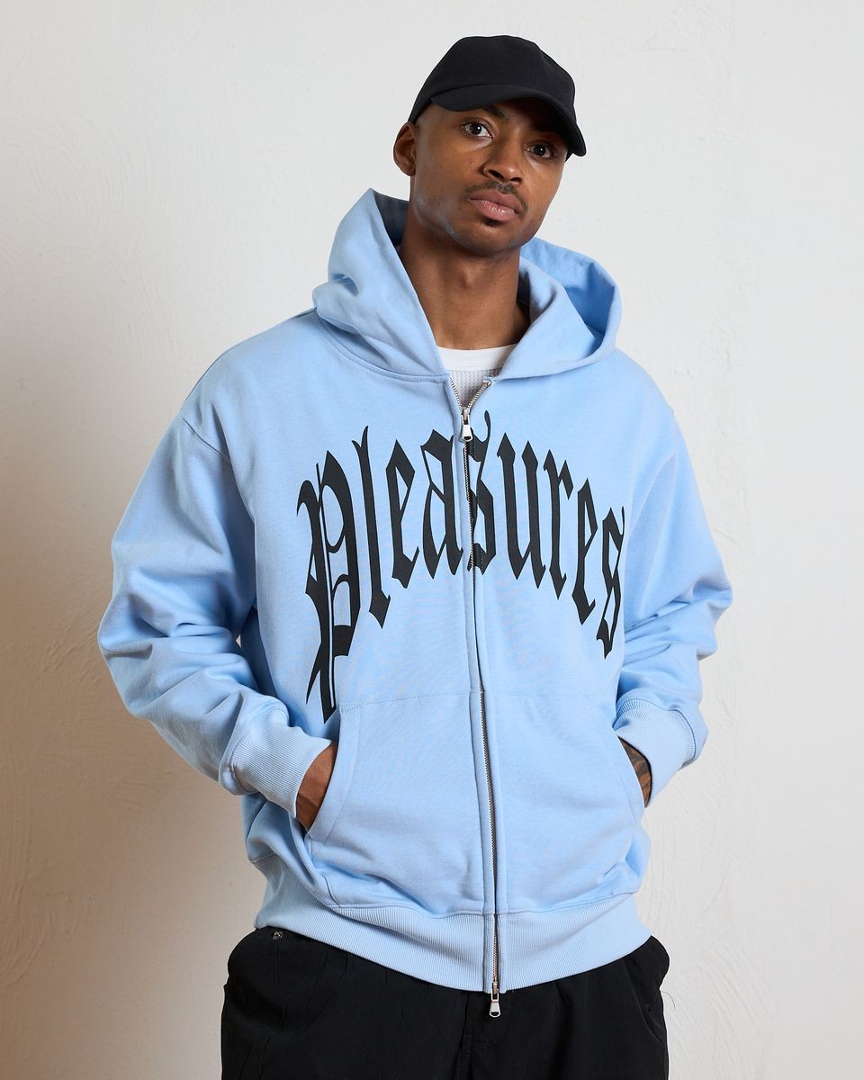 ��PLEASURES/�ץ쥸�㡼����TWITCH ZIP HOODIE �ѡ����� / POWDER BLUE