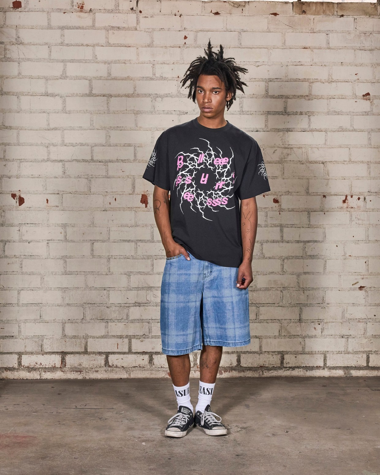 ��PLEASURES/�ץ쥸�㡼����ROTATION T-SHIRT T����� / BLACK