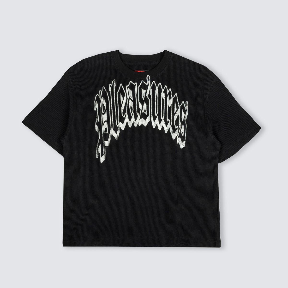 PLEASURES/ץ쥸㡼TWITCH WAFFLE SHIRT T / BLACK