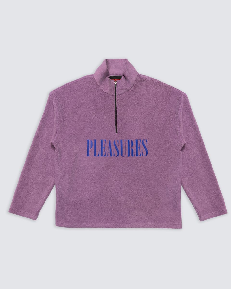 ��PLEASURES/�ץ쥸�㡼����ONYX HALF ZIP POLAR FLEECE �ݡ��顼�ե꡼�� / LILAC