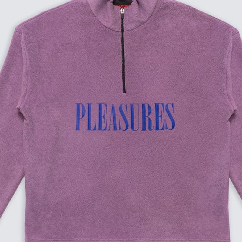 ��PLEASURES/�ץ쥸�㡼����ONYX HALF ZIP POLAR FLEECE �ݡ��顼�ե꡼�� / LILAC