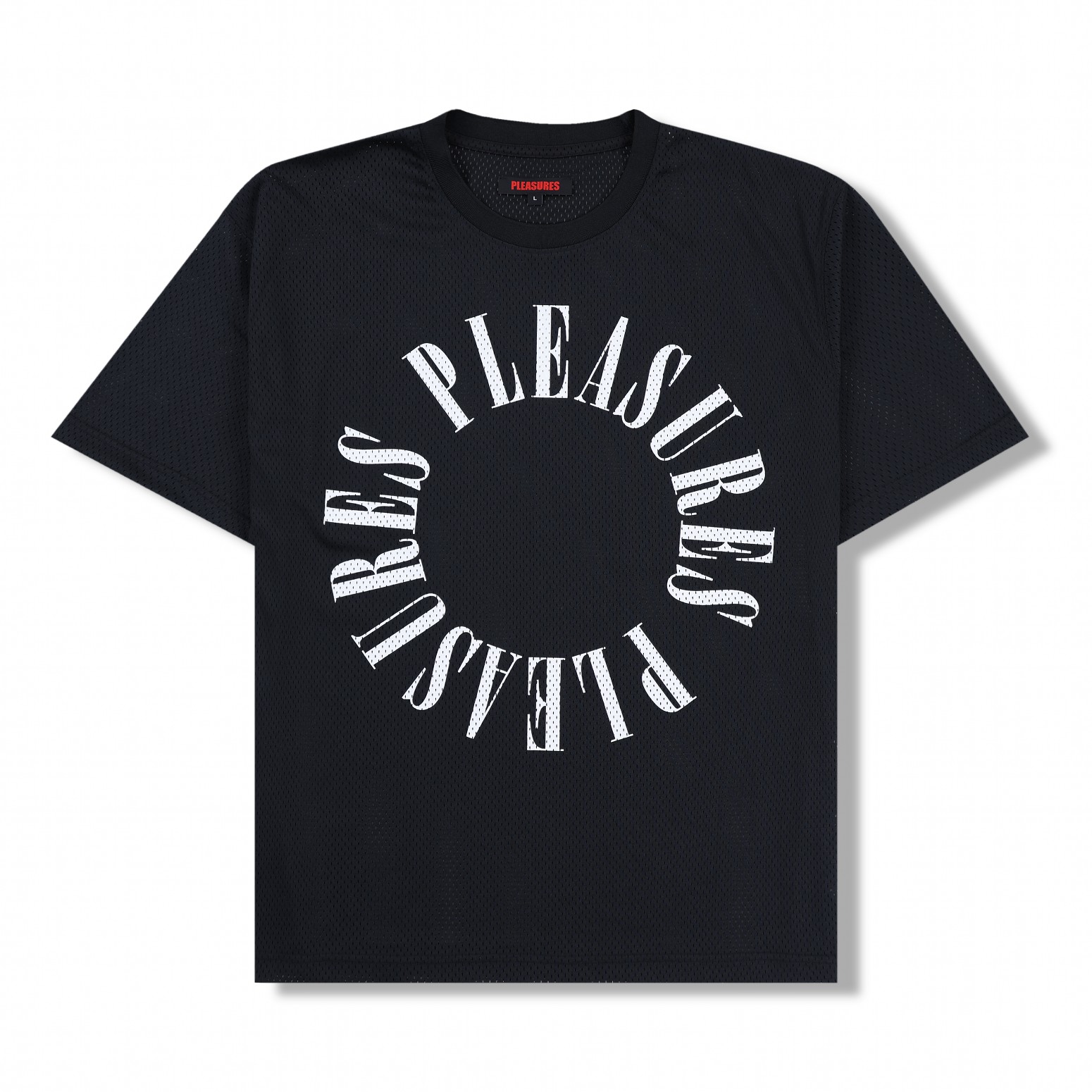PLEASURES/ץ쥸㡼MOTIVE MESH SHIRT T / BLACK