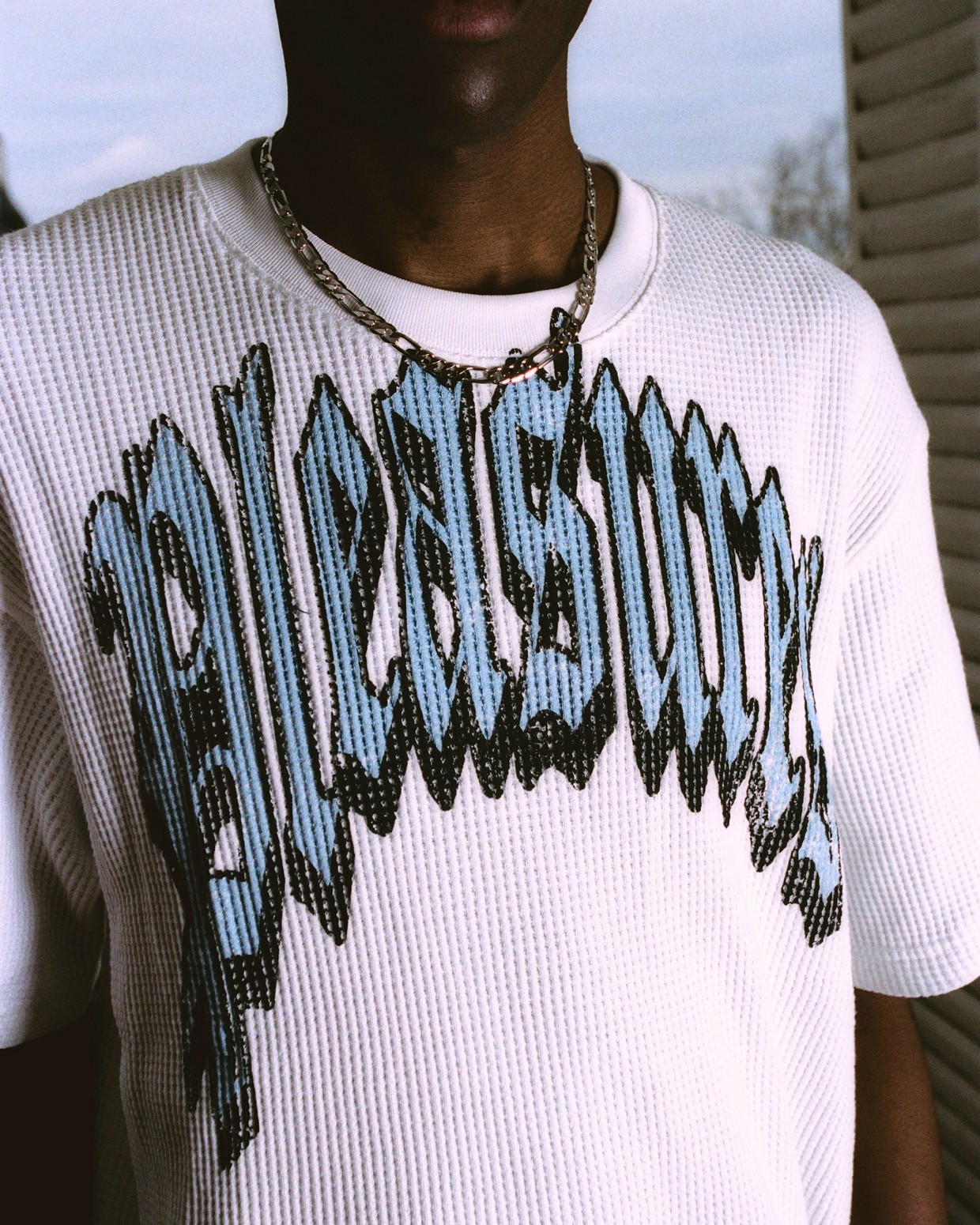 PLEASURES/ץ쥸㡼TWITCH WAFFLE SHIRT T / WHITE