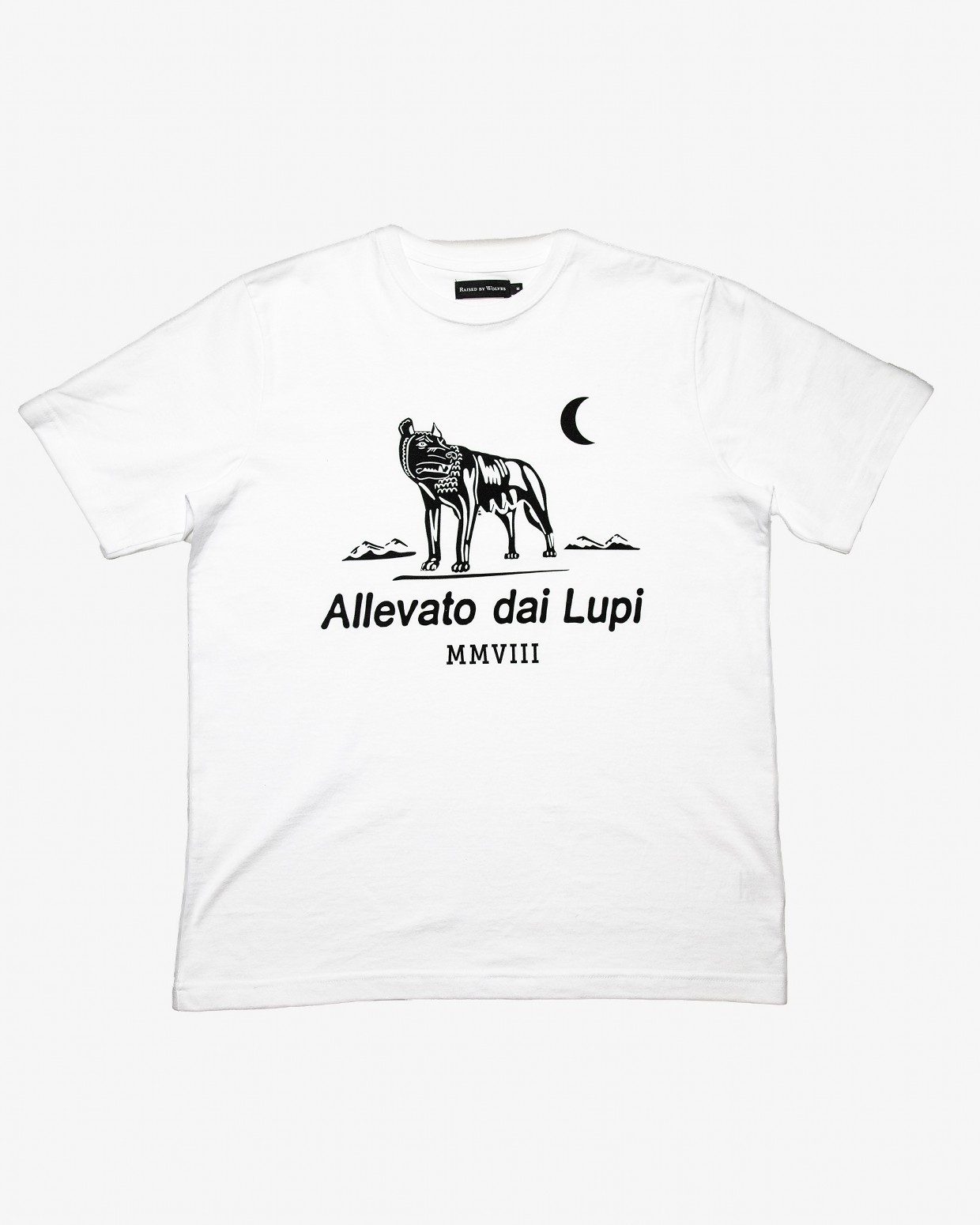 ��RAISED BY WOLVES/�쥤���ɥХ�����֥���CLUB LOGO TEE ȾµT����� / WHITE