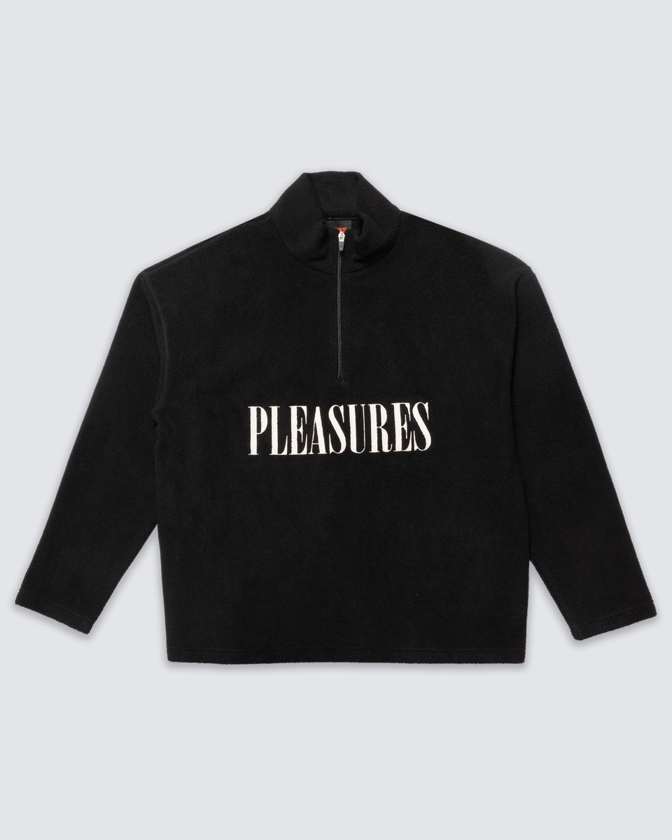 ��PLEASURES/�ץ쥸�㡼����ONYX HALF ZIP POLAR FLEECE �ݡ��顼�ե꡼�� / BLACK