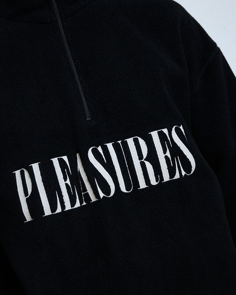��PLEASURES/�ץ쥸�㡼����ONYX HALF ZIP POLAR FLEECE �ݡ��顼�ե꡼�� / BLACK