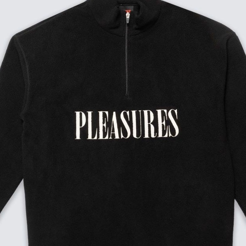 ��PLEASURES/�ץ쥸�㡼����ONYX HALF ZIP POLAR FLEECE �ݡ��顼�ե꡼�� / BLACK
