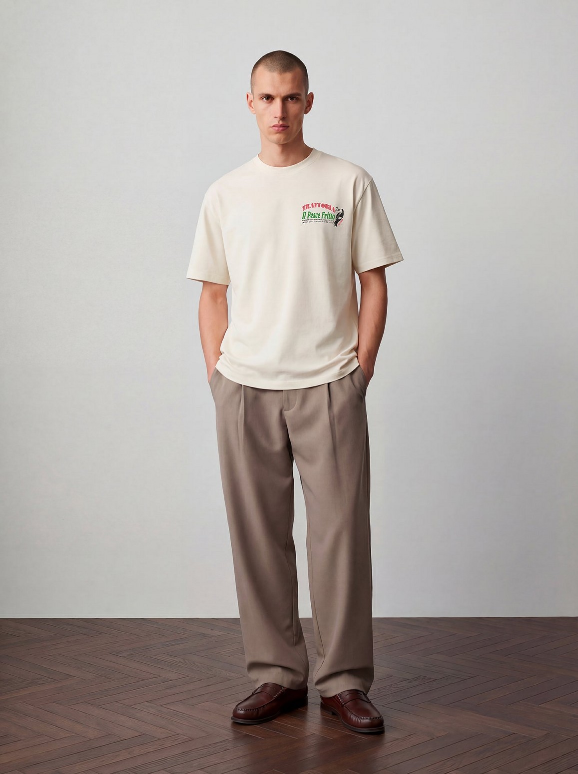 ��PAS DE MER/�ѥɥ����TRATTORIA T-SHIRT T����� / CREAM