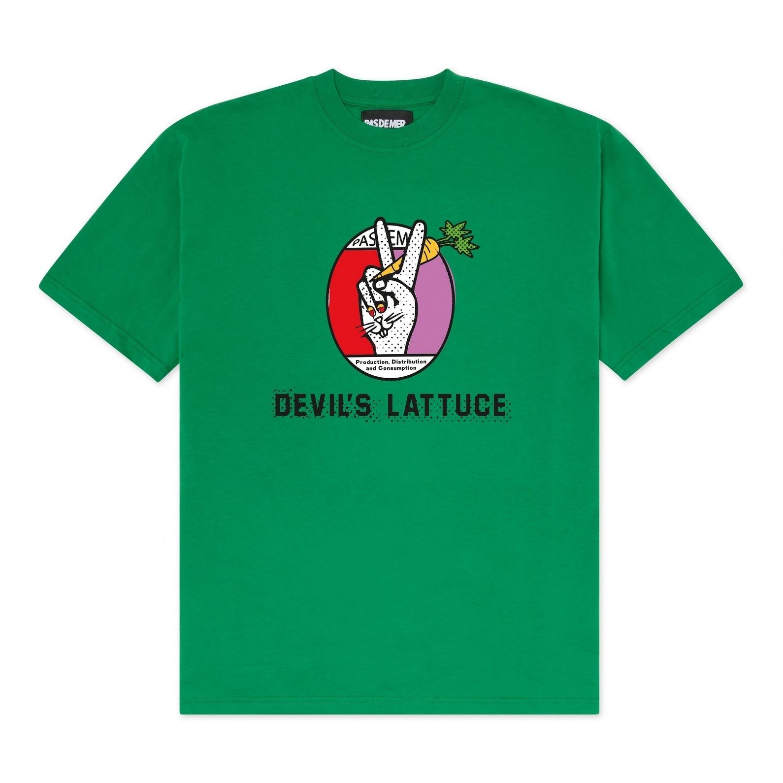 ��PAS DE MER/�ѥɥ����DEVIL��S LATTUCE T-SHIRT T����� / GREEN ���꡼��