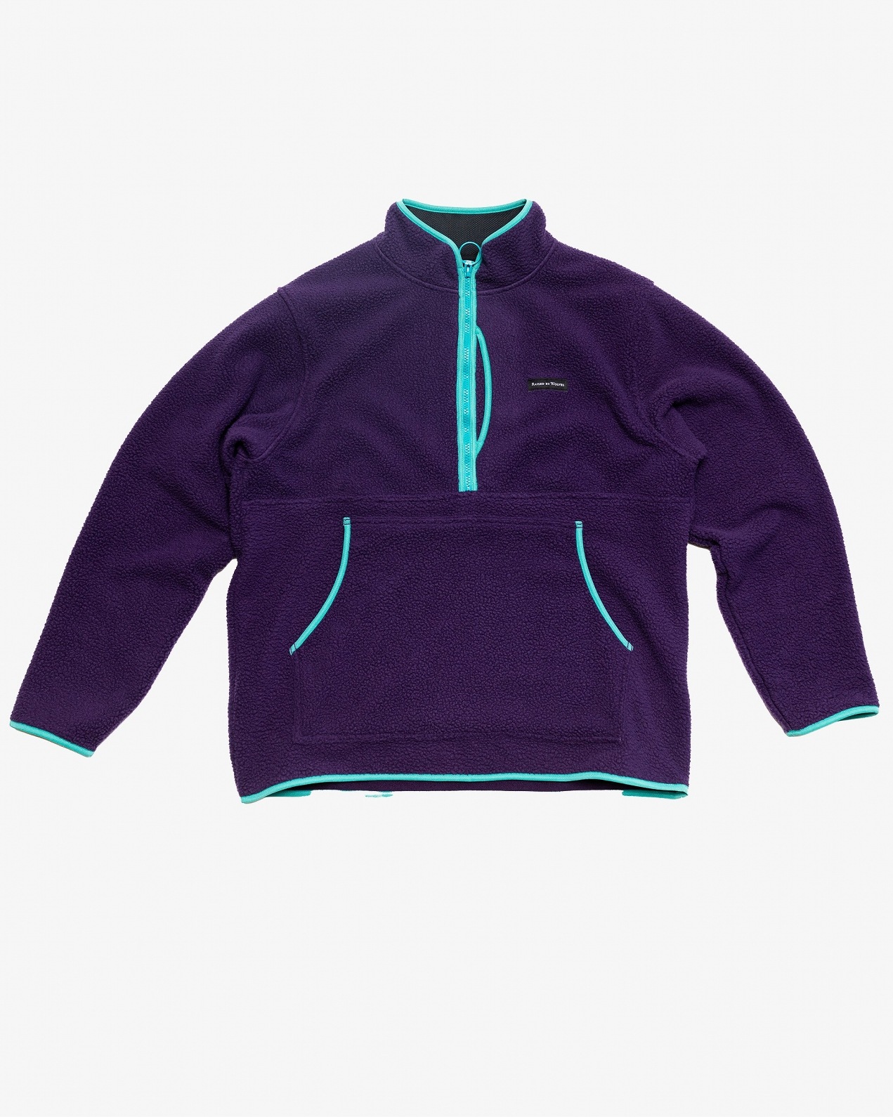 ��RAISED BY WOLVES/�쥤���ɥХ�����֥���SHERPA FLEECE HALF-ZIP �ϡ��ե��å� / AUBERGINE