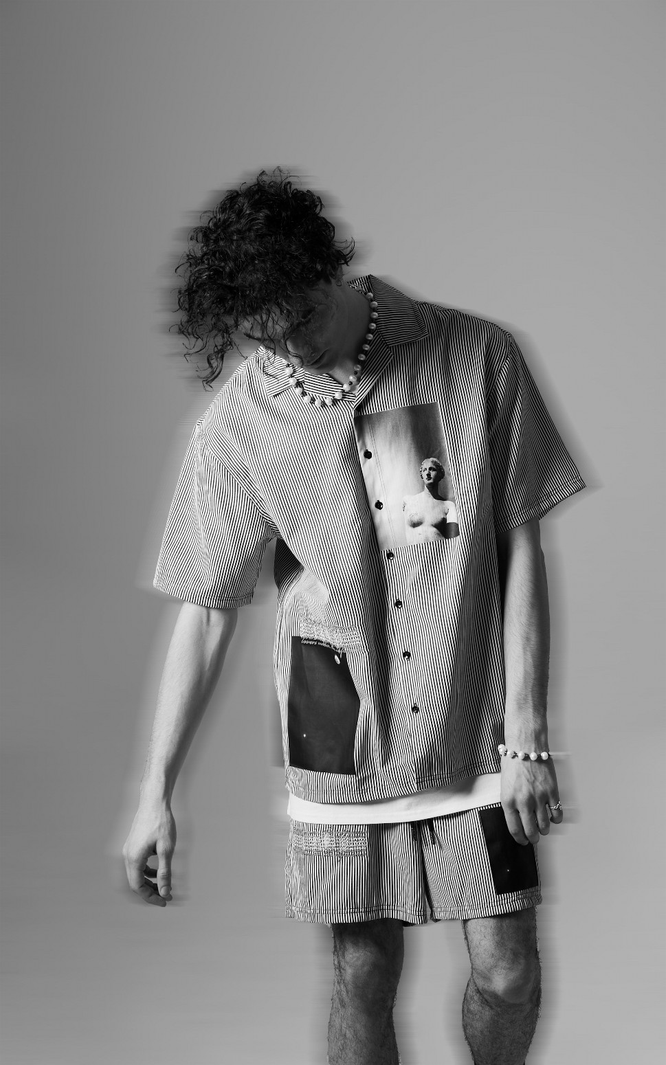 LUTI/롼ƥLUNA PINSTRIPE SHORTS 硼ȥѥ / BLACK