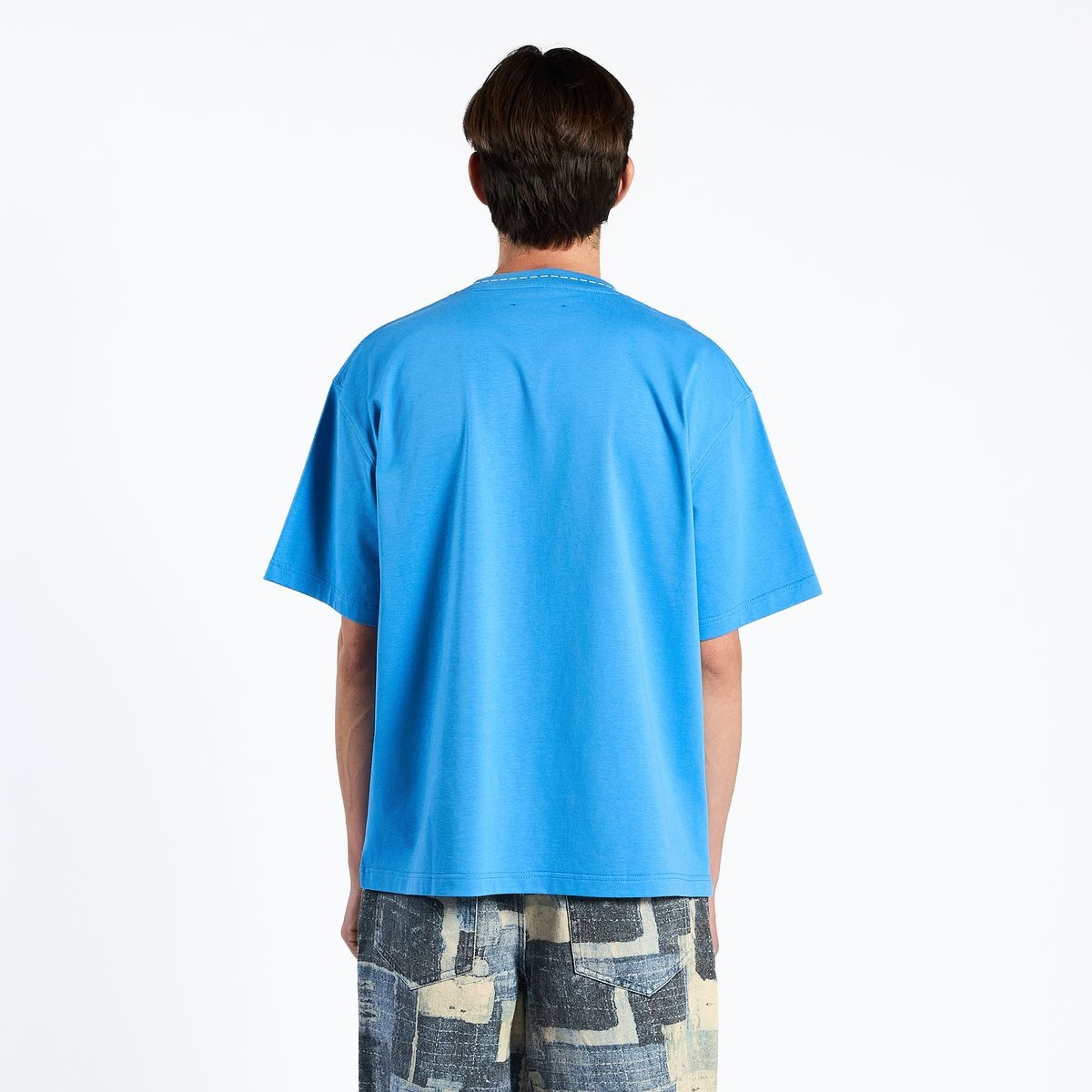 ��PLEASURES/�ץ쥸�㡼����CUT HERE HEAVYWEIGHT SHIRT T����� / BLUE