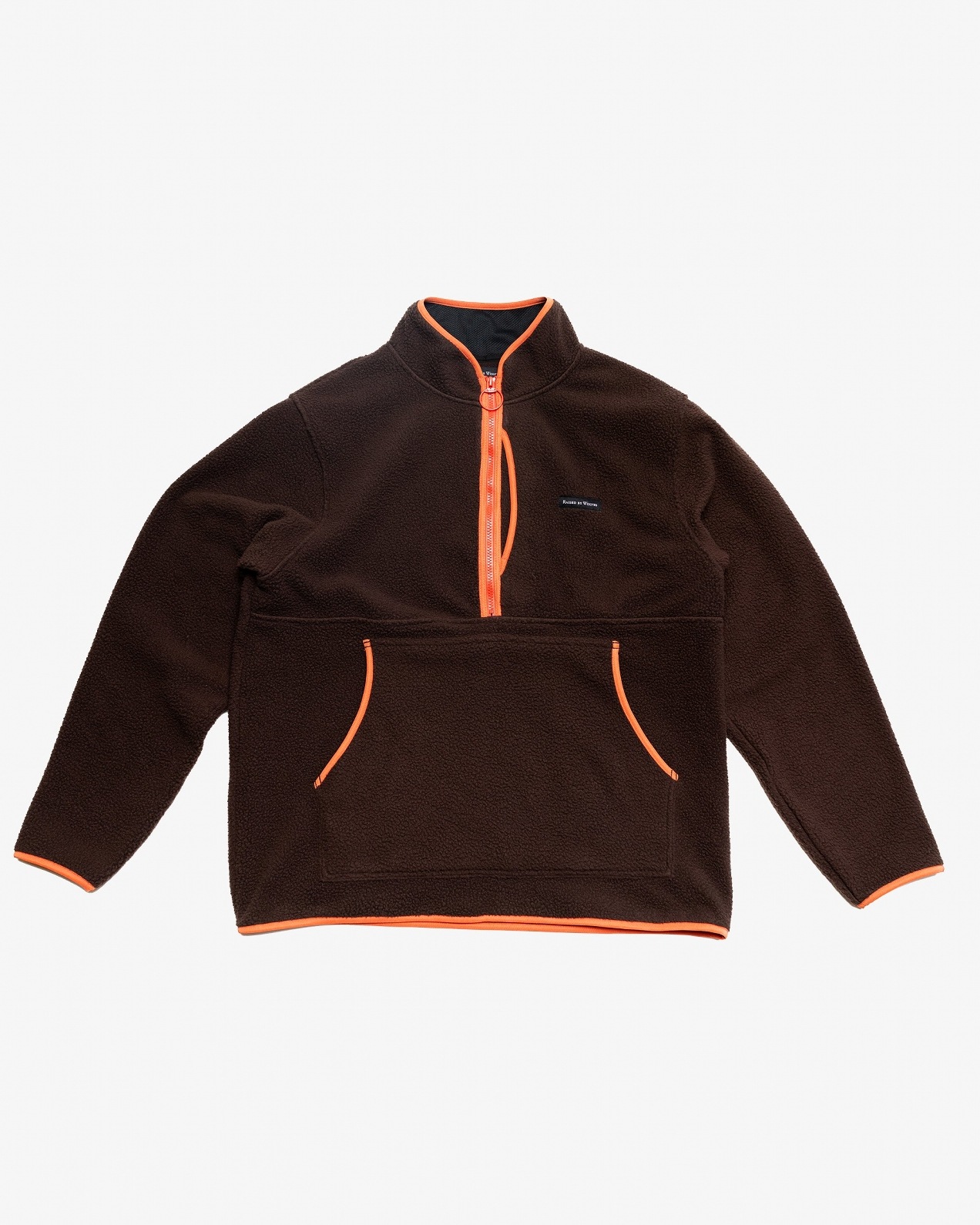 RAISED BY WOLVES/쥤ɥХ֥SHERPA FLEECE HALF-ZIP ϡեå / CHOCOLATE